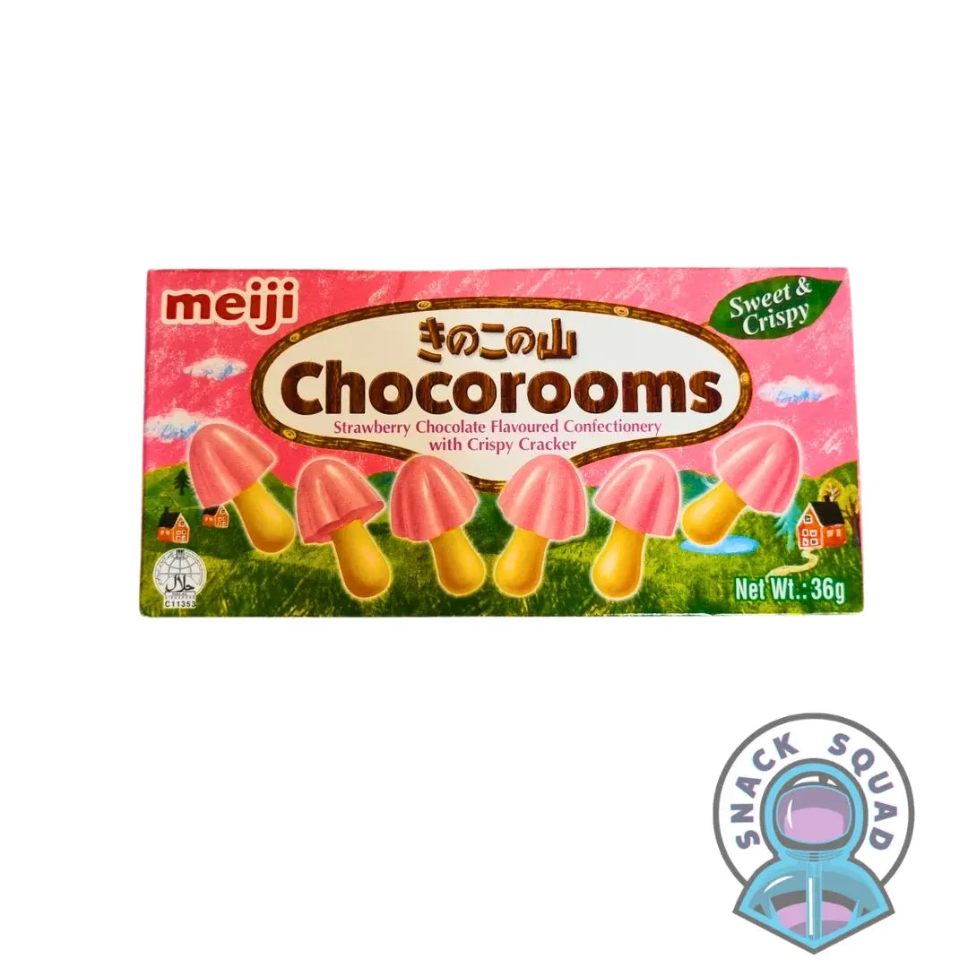 Meiji Chocorooms Strawberry (Japan) Snack Squad