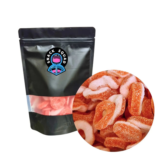 Fizzy Strawberry rings Snack Squad