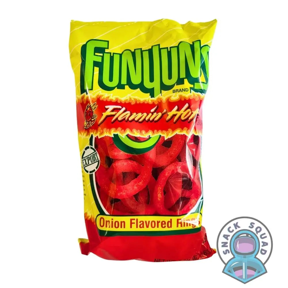 Funyuns Flamin' Hot 163g - Snack Squad - Snack Squad - Candy - Crisps - sweets - American - Japanese - snacks