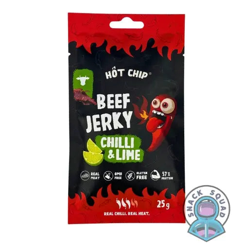 Hot Chip Beef Jerky Chilli Chipotle Chilli & Lime 25g (USA) Snack Squad