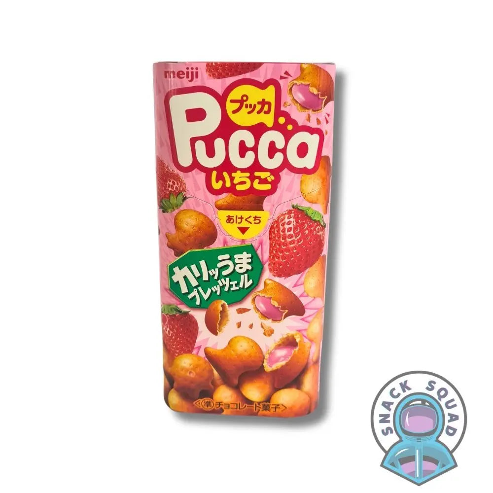 Meiji Pucca Strawberry 39g - Snack Squad - Snack Squad - Candy - Crisps - sweets - American - Japanese - snacks