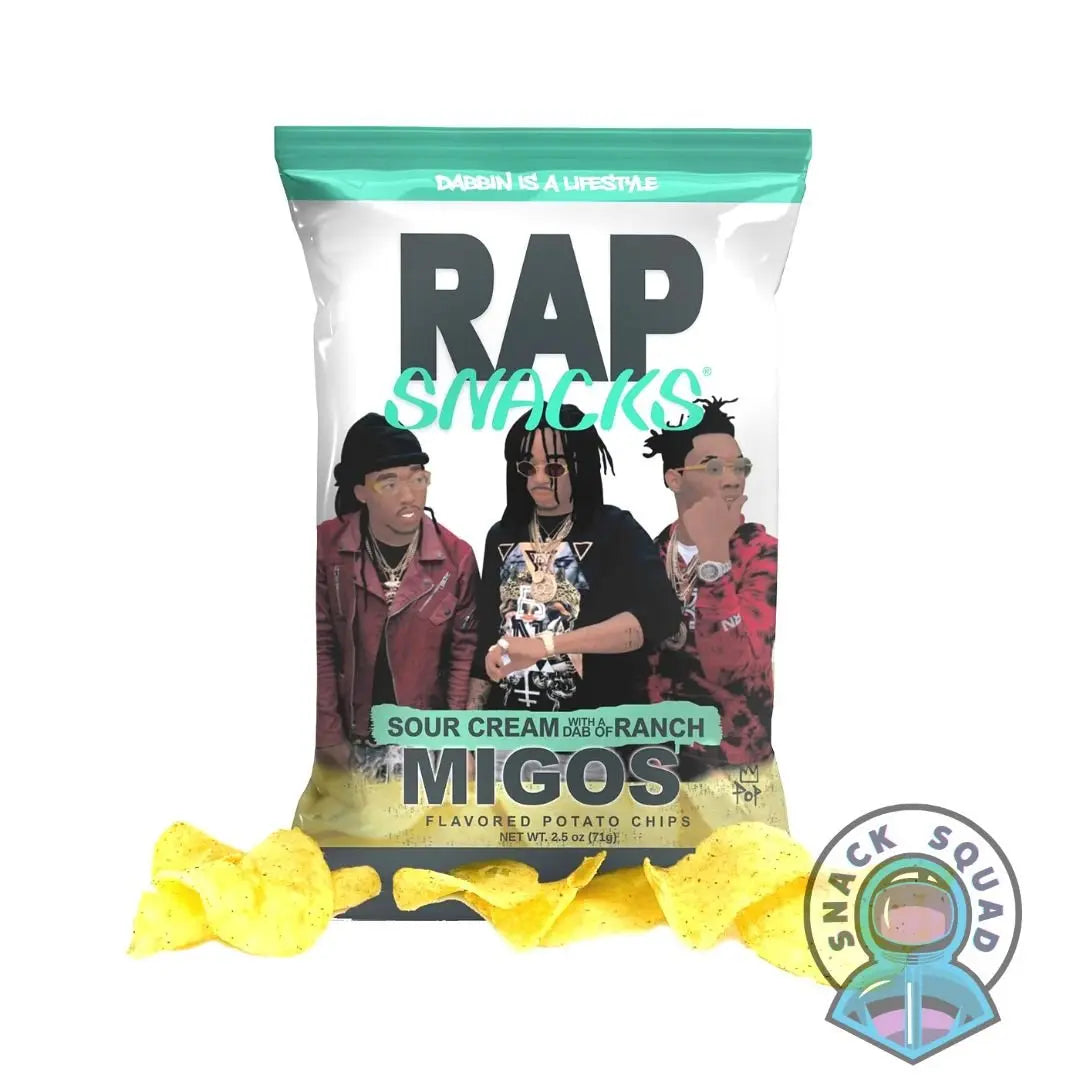 Rap Snacks Sour Cream with a dab of Ranch Migos 71g - Snack Squad - Snack Squad - Candy - Crisps - sweets - American - Japanese - snacks