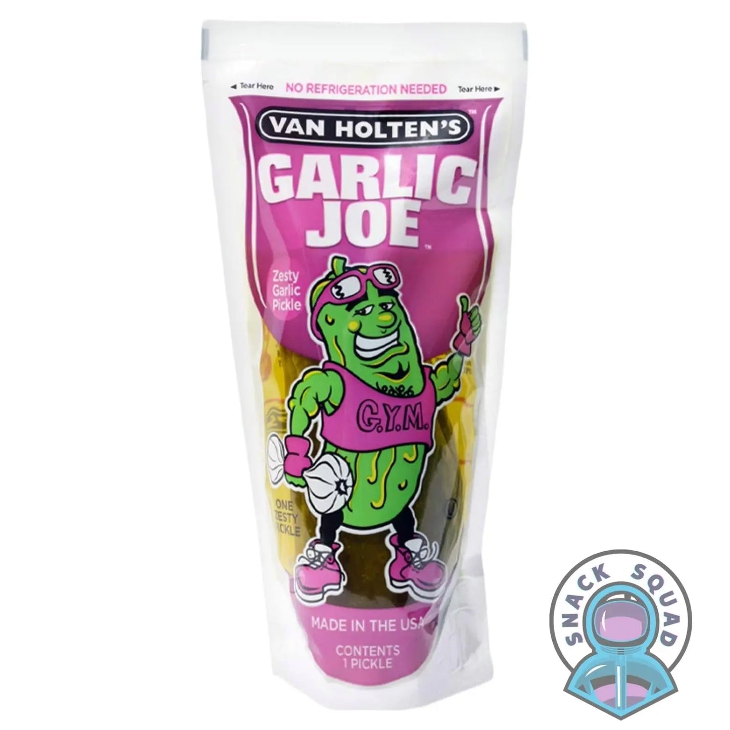 Van Holten's GARLIC JOE Pickle in a Pouch - Snack Squad - Snack Squad - Candy - Crisps - sweets - American - Japanese - snacks