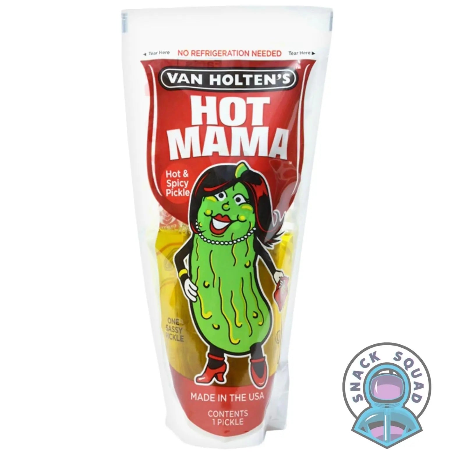 Van Holten's HOT MAMA Pickle in a Pouch - Snack Squad - Snack Squad - Candy - Crisps - sweets - American - Japanese - snacks