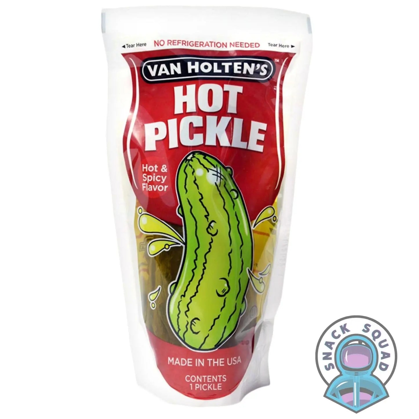 Van Holten's HOT Pickle in a Pouch - Snack Squad - Snack Squad - Candy - Crisps - sweets - American - Japanese - snacks