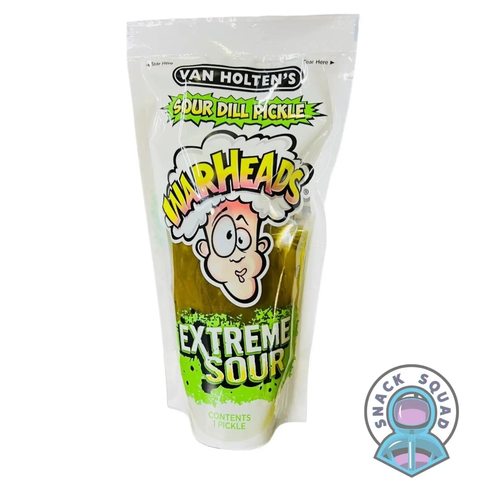 Van Holten's WARHEADS Pickle in a Pouch - Snack Squad - Snack Squad - Candy - Crisps - sweets - American - Japanese - snacks